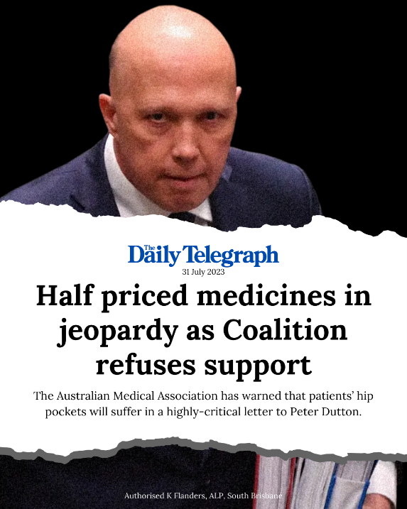 Queenslanders are saving big on the medicines they need – because Labor made thousands of scripts cheaper.
 
Peter Dutton and the LNP opposed it.