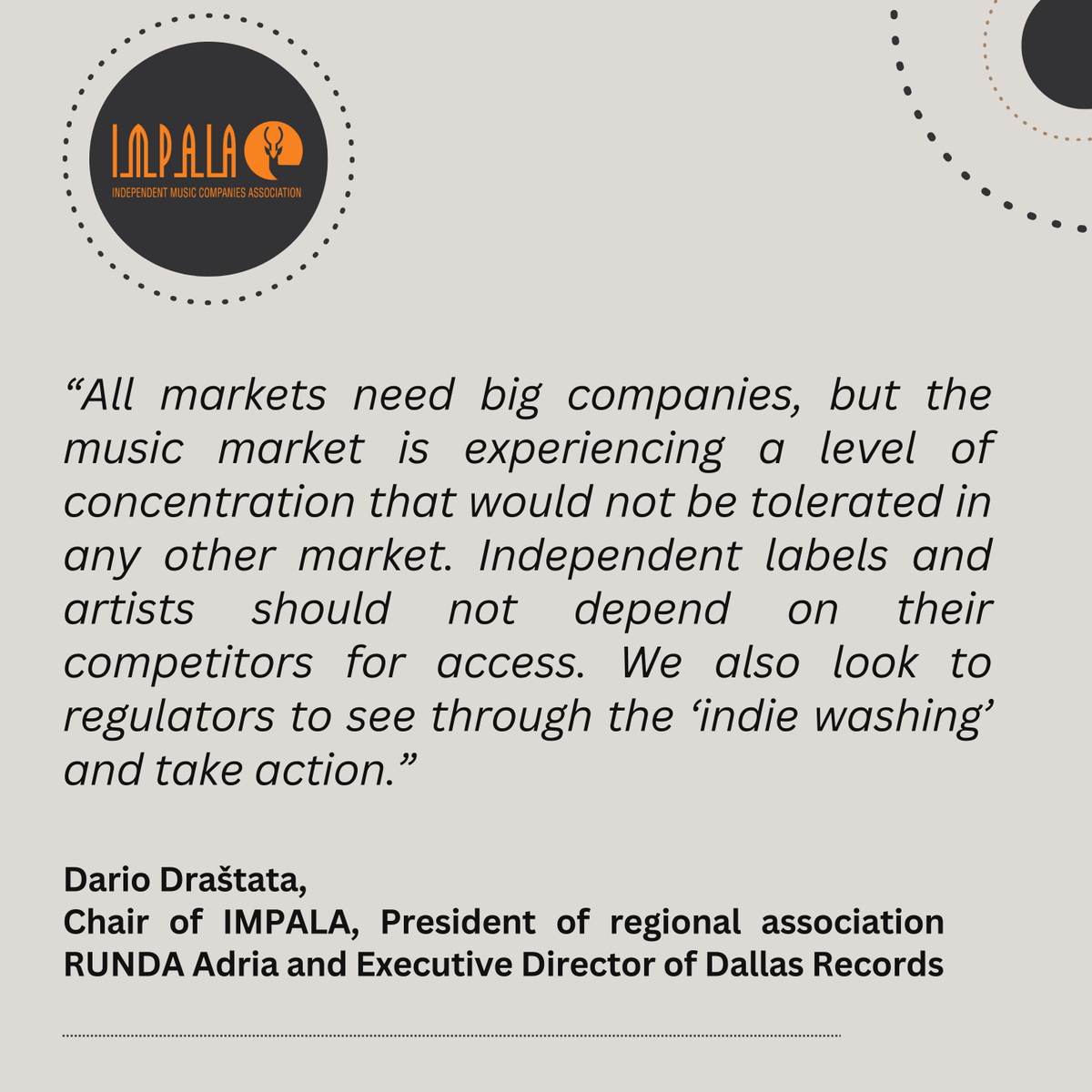 IMPALAMusic's tweet photo. 🚨Indie labels urge regulators to block Universal’s takeover of Downtown🚫

UMG, the world’s biggest music company, wants to control access, reduce options for labels and artists, get hold of competitors &amp; pass UMG companies off as independent.

Statement👉https://t.co/IL9l6aR2mI https://t.co/Mx21lI5bzI