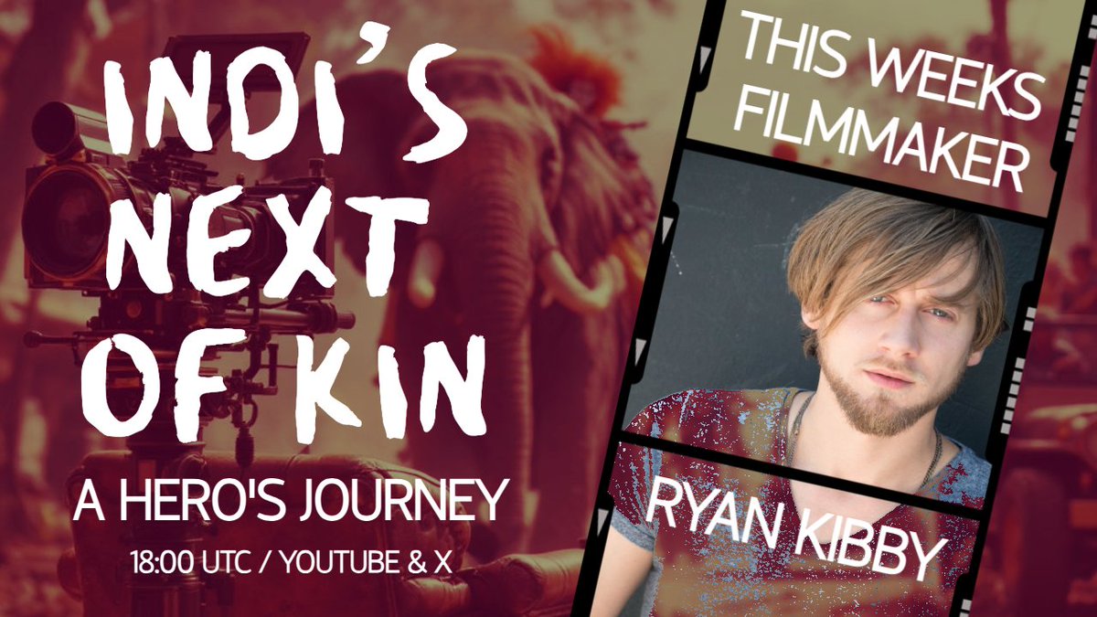 If you’re a fan of unique stories, presented by  independent filmmakers , join us every Sunday at 18:00 UTC on YouTube and X for “INDI’S NEXT OF KIN” - A Hero's Journey.

Get notified: youtube.com/live/Kcwa56Noc…

This week we have Actor, Producer, Director Ryan Kibby on the show,
