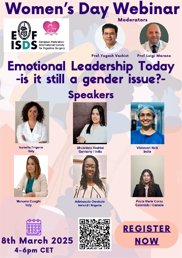 EFISDS Women’s Day Webinars
Emotional Leadership Today-is it still a gender issue?
us02web.zoom.us/webinar/regist…
8th March 2025; 4-6pm CET
#EFISDS