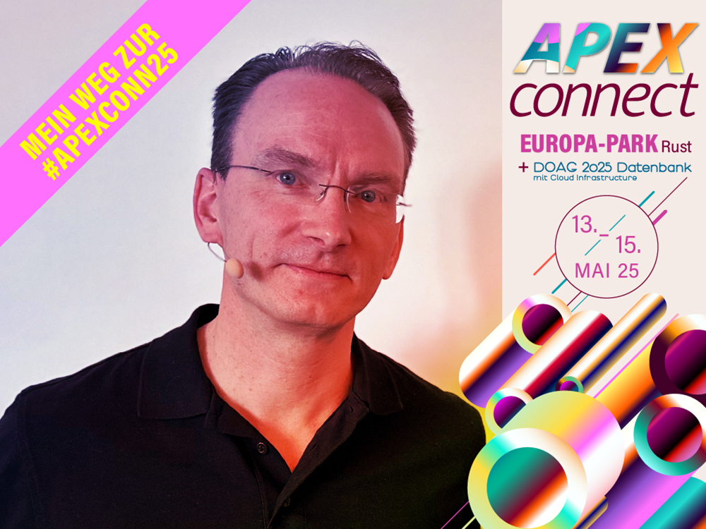 DOAGeV's tweet image. &quot;Mein Weg zur APEX connect 2025&quot; – Niels de Bruijn, Programmleiter der #apexconn25 vom 13. bis 15. Mai im Europa-Park in Rust (Baden-Württemberg), verrät uns, wie dieser ausschaut. ⌛ Noch 73 Tage ➡️ scomp.ly/o0gPqdJ

#orclapex #PLSQL #JavaScript #LowCode