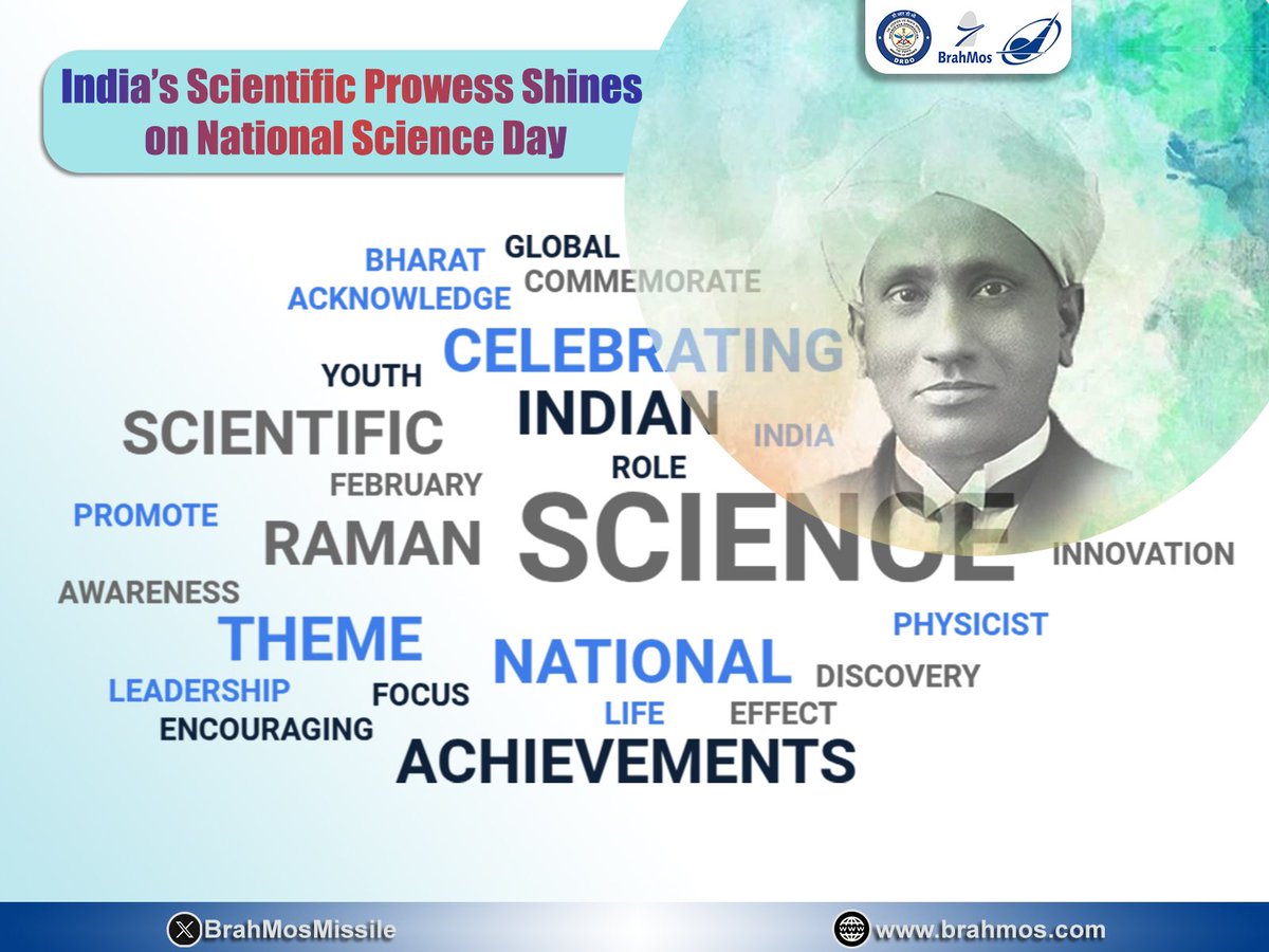 On #NationalScienceDay, #BrahMos Aerospace celebrates eminent scientist #NobelLaureate &amp; #BharatRatna Sir C.V. Raman for his invaluable contribution to modern science through the path-breaking discovery of the #RamanEffect which has left a deep and ever-lasting imprint on global