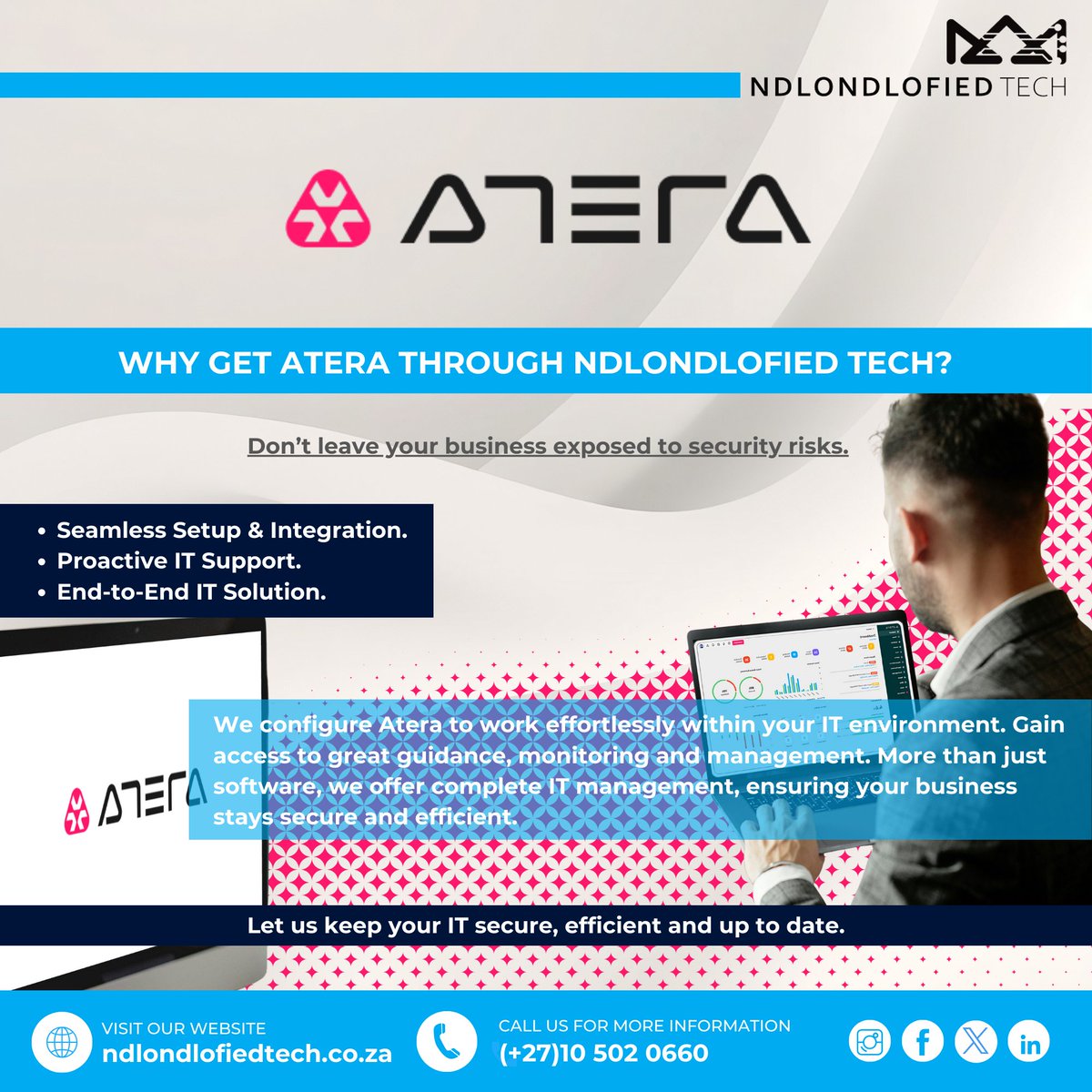 Ndlondlofiedtec's tweet image. 🔐 WHY GET ATERA THROUGH US? 🚀

Don’t leave your business exposed to security risks! 🛑

Seamless Setup &amp;amp; Integration
Proactive IT Support
End-to-End IT Solution

Drop a 🔥 in the comments! ⬇

#Atera #ITSecurity #AutomateIT #PatchManagement  #StayNdlondlofied #NdlondlofiedTech