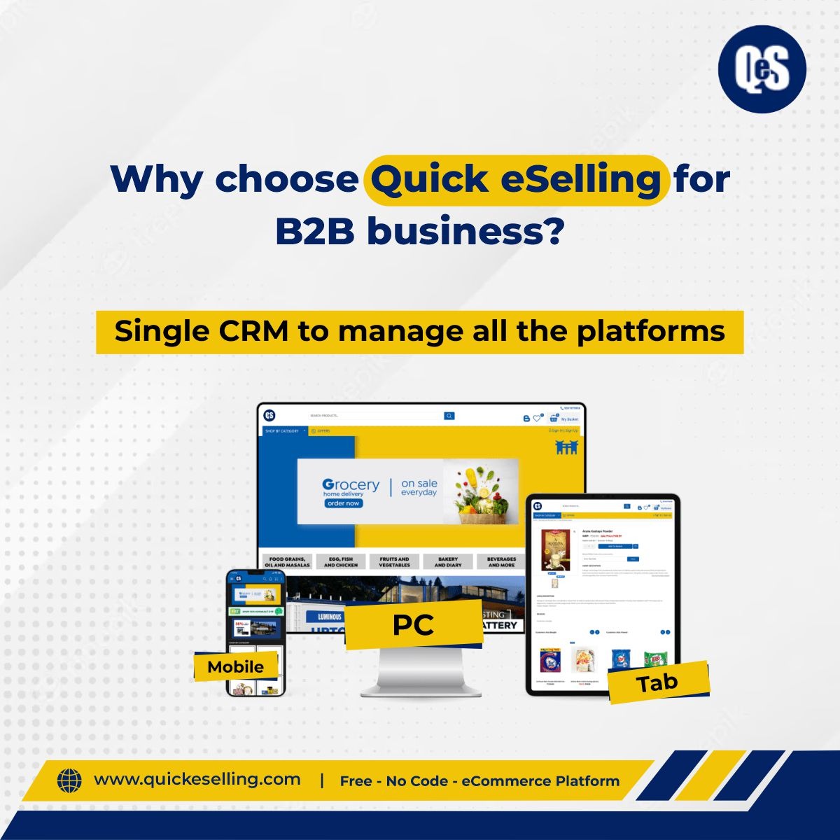 QuickeSelling's tweet image. Grow Your B2B Business with #QuickeSelling!

Manage your sales seamlessly with our unified CRM, track orders &amp;amp; inventory effortlessly, and customize pricing for maximum profits—all from one powerful platform.

Sign up : quickeselling.com

#b2becommerce #ecommercesolutions