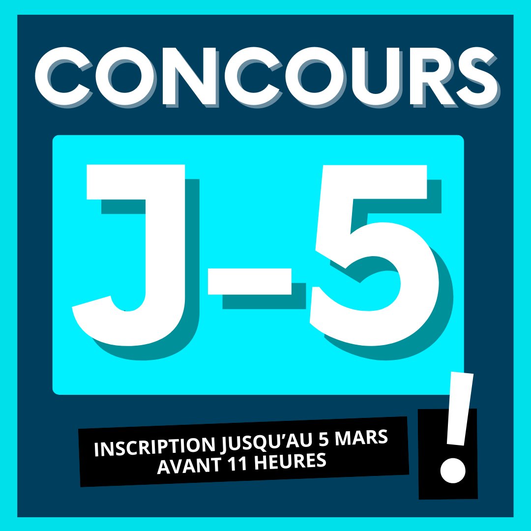 Il ne reste que 5 jours pour s'inscrire à notre concours d'admission. Envie de nous rejoindre à la rentrée 2025, à Paris ou à Lyon ? Inscrivez-vous en ligne AVANT LE 5 MARS -11H00 👉cfjparis.com/fr/admission/i…