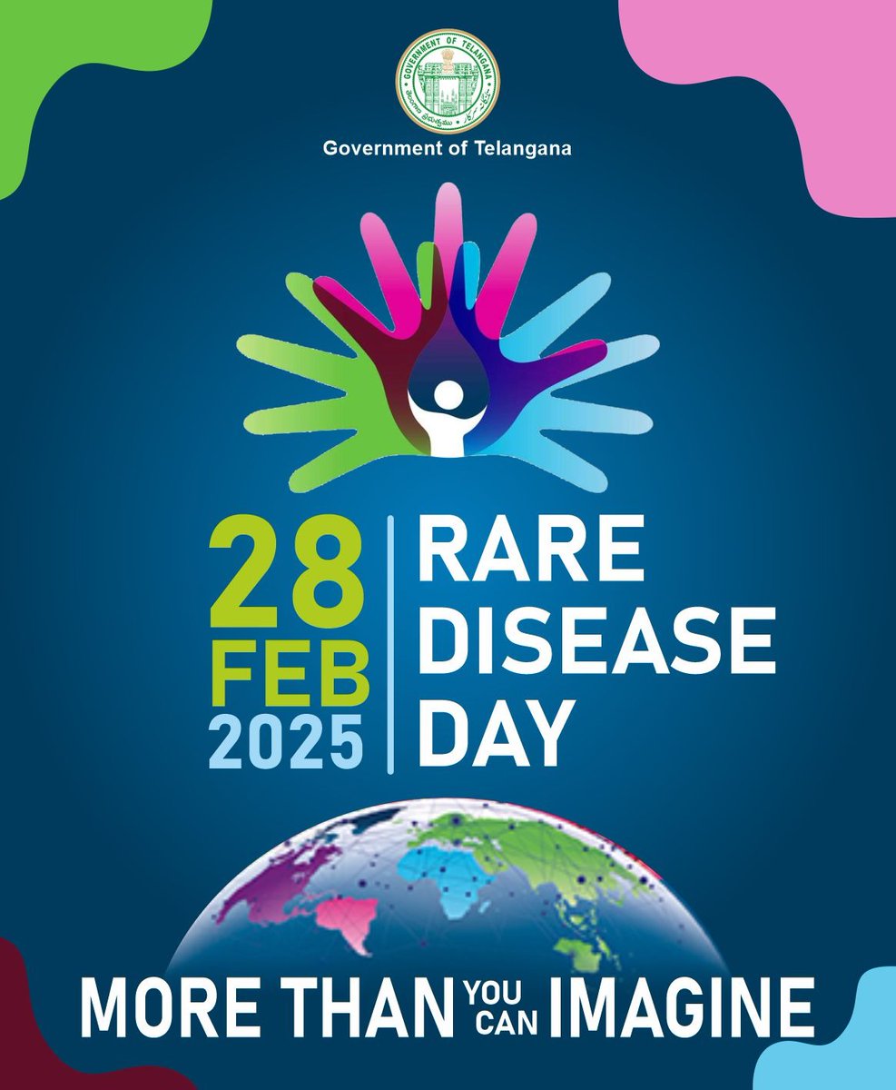 CHFW & NHM Telangana (@chfw_nhmtg) on Twitter photo Every life matters !
Letās raise awareness, support research, and stand together for those living with rare diseases.
<a href="/MoHFW_INDIA/">Ministry of Health</a>
<a href="/MoHFW_Telangana/">Minister for Health Department, Telangana</a>
<a href="/TelanganaCMO/">Telangana CMO</a> Every life matters !
Letās raise awareness, support research, and stand together for those living with rare diseases.
<a href="/MoHFW_INDIA/">Ministry of Health</a>
<a href="/MoHFW_Telangana/">Minister for Health Department, Telangana</a>
<a href="/TelanganaCMO/">Telangana CMO</a>