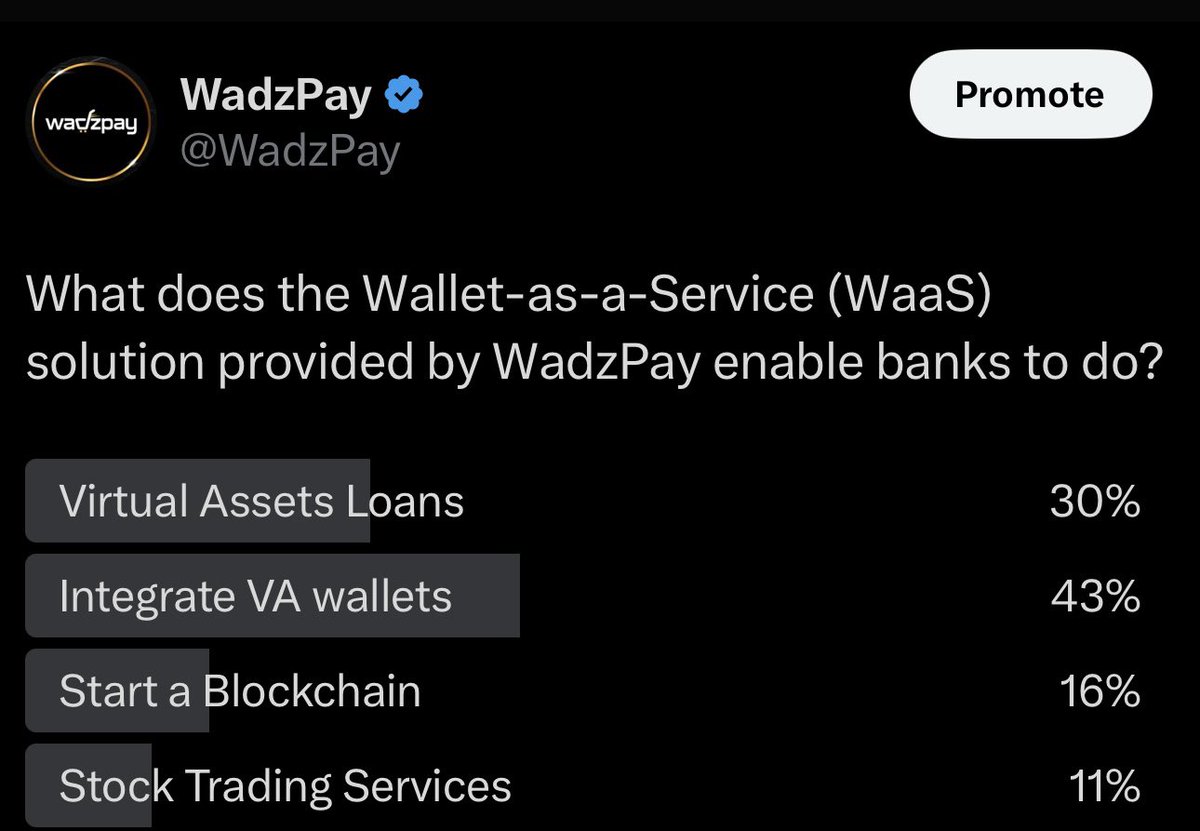 Poll Result  - The correct answer is B. Integrate virtual asset wallets into their financial ecosystems.

WadzPay's Wallet-as-a-Service (WaaS) solution allows banks to integrate virtual asset wallets into their financial ecosystems, offering secure, compliant, and user-friendly
