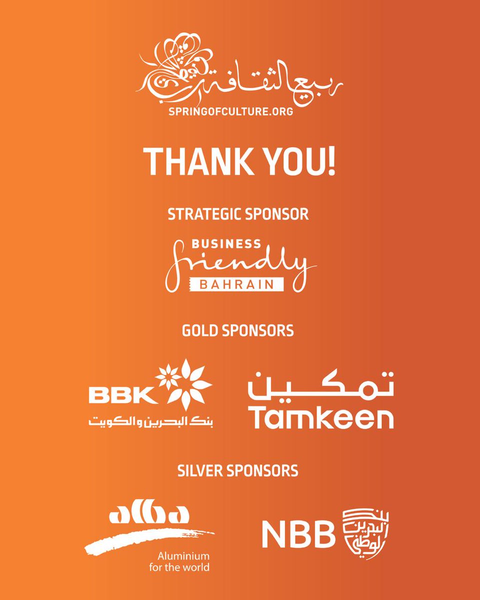 SpringofCulture's tweet image. Thank You to Our Sponsors!
Your support makes every moment of Spring of Culture possible! A heartfelt thank you to our partners for helping us bring art, music, and cultural experiences to life.
