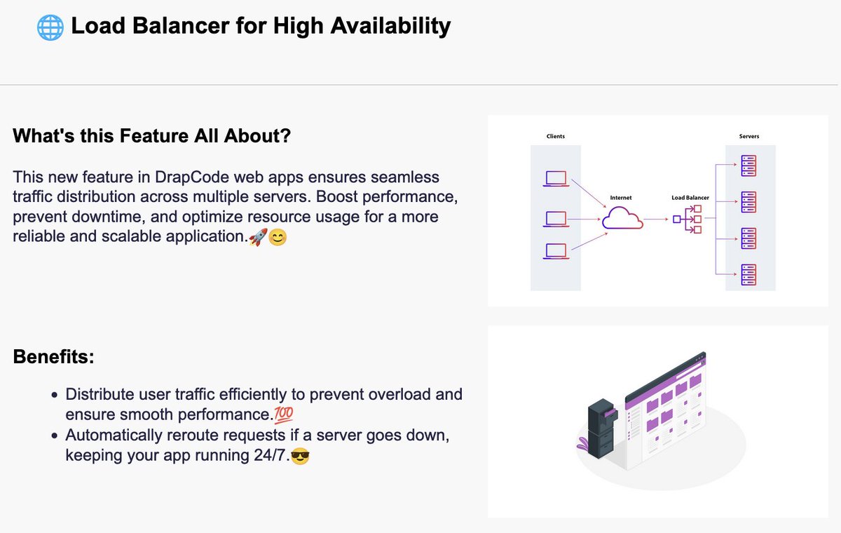 drapcode's tweet image. Newsletter #85 is here and we are back with new exciting updates 😃🥳
✅Deepseek AI Integration,
✅Prompt to build UI Components,
✅Load Balancer for high availability,
✅JavaScript in Events Actions,
and much more :)
Start building now
