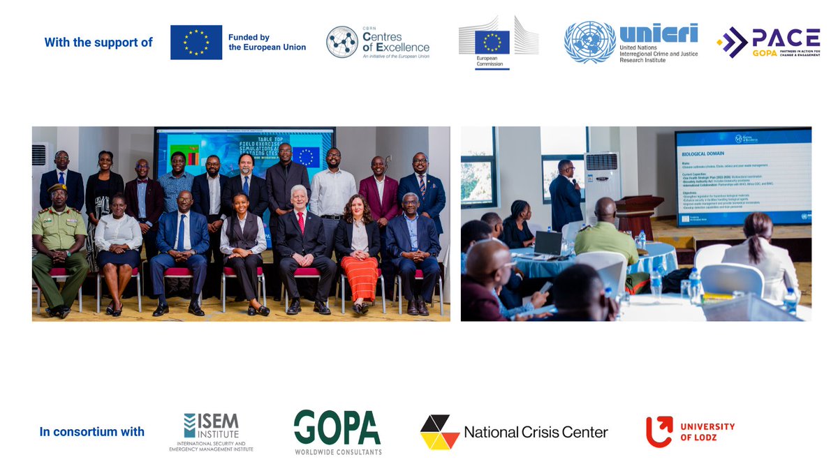 🇿🇲 Zambia is strengthening its #CBRN preparedness!  Under the #EUCBRNCoE framework, experts from across the globe joined national entities for immersive tabletop exercises &amp; strategic discussions. 

🚨The TEST initiative is shaping Zambia's National Action Plan, ensuring a