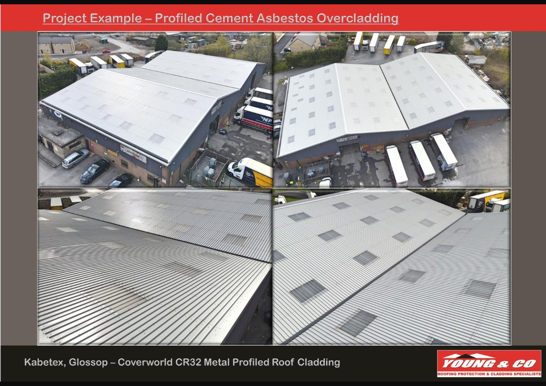 YoungCoRoofing's tweet photo. 🔹 #FridayFeature 🔹This week, we’ve been highlighting the benefits of profiled cement asbestos roof overcladding & overroofing—and today, we’re showcasing a prime example! #RoofOvercladding #IndustrialRoofing #AsbestosRoof #MetalCladding #RoofRefurbishment #InsulationUpgrade https://t.co/QkKYeViSzE
