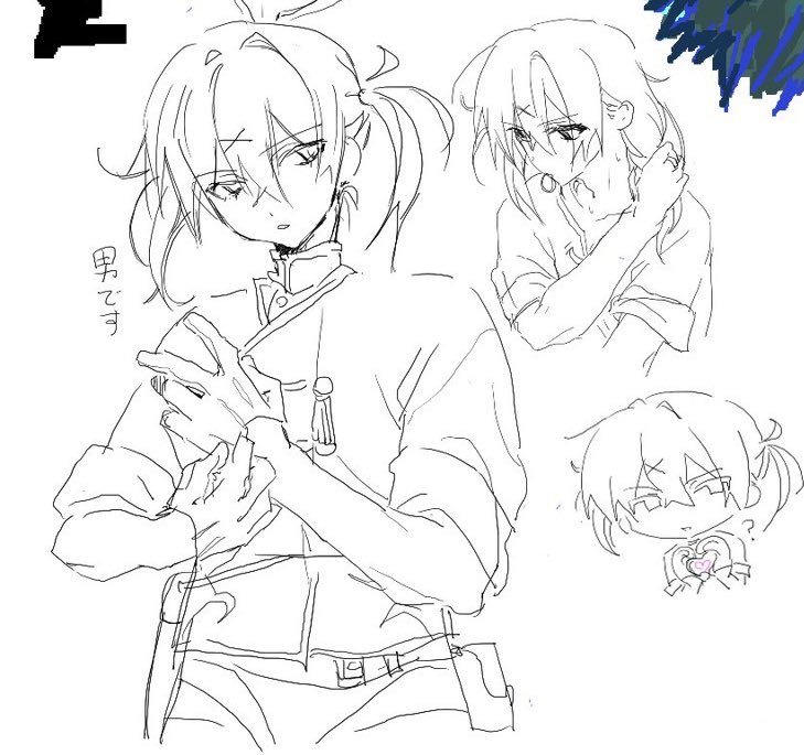 友人との絵チャで生まれたオリキャラ