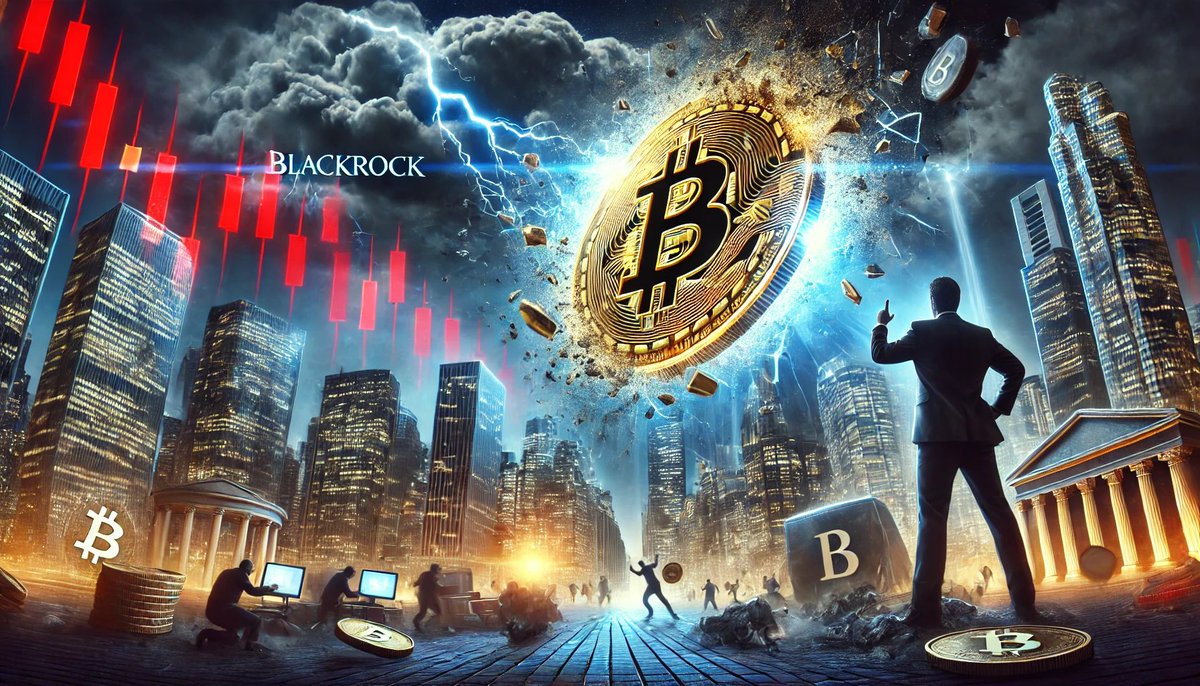 futuretrendsedu's tweet photo. BlackRock has been selling off Bitcoin recently. On February 27, 2025, they moved 5,100 BTC (worth $441 million) to Coinbase Prime. This came right after a record $418.1 million outflow from their iShares Bitcoin Trust (IBIT) on February 26. These sales have played a role in Bitcoin’s price drop to around $78,529.

While this has affected the market, BlackRock previously bought $1 billion worth of Bitcoin last month as part of a strategy to profit from price swings. Their current sell-off seems to be more about market conditions and taking profits rather than crashing Bitcoin to zero.

Big players like BlackRock adjust their holdings based on strategy and market trends. While their moves can shake prices, calling it market manipulation is a bigger claim that needs more proof.👀

Do you think it’s market manipulation?🤔