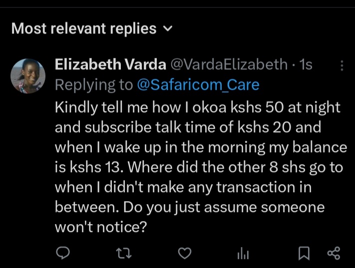 VardaElizabeth's tweet photo. Is this what we have to deal with now @SafaricomPLC ? https://t.co/W64XqbVTdI
