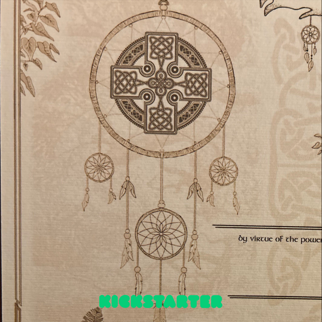 JRRDunlop's tweet photo. Nature will guide your hand... Druid Class Certificate, 6 days until launch 🌲

✨ Share with a fellow adventurer!: https://t.co/IwkjNAIXBD

#DnDWizard #TabletopRPG #DungeonMaster #RPGCollector #DnDCollectibles #TheArcaneCollection #Certificates #Kickstarter https://t.co/vNyEEJnRRL