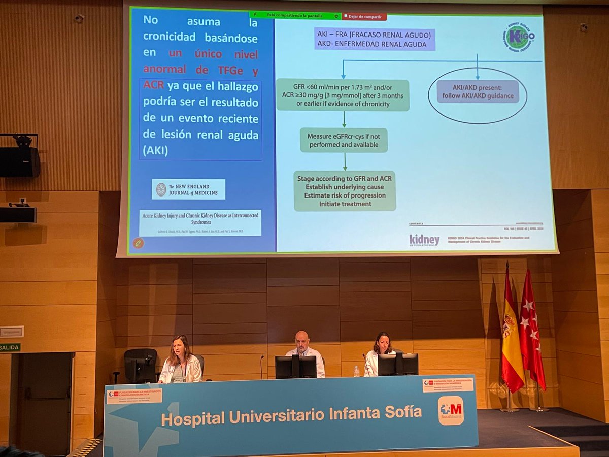 Sesión hospitalaria hablando de la "epidemia renal": un problema de todos.

Tenemos que embarcarnos en la importacia de la ERC, realizando un cribado adecuado y conociendo todo el arsenal terapéutico que está revolucionando el manejo de la enfermedad.

#somoshuis <a href="/SENefrologia/">S.E.N. Nefrología</a>