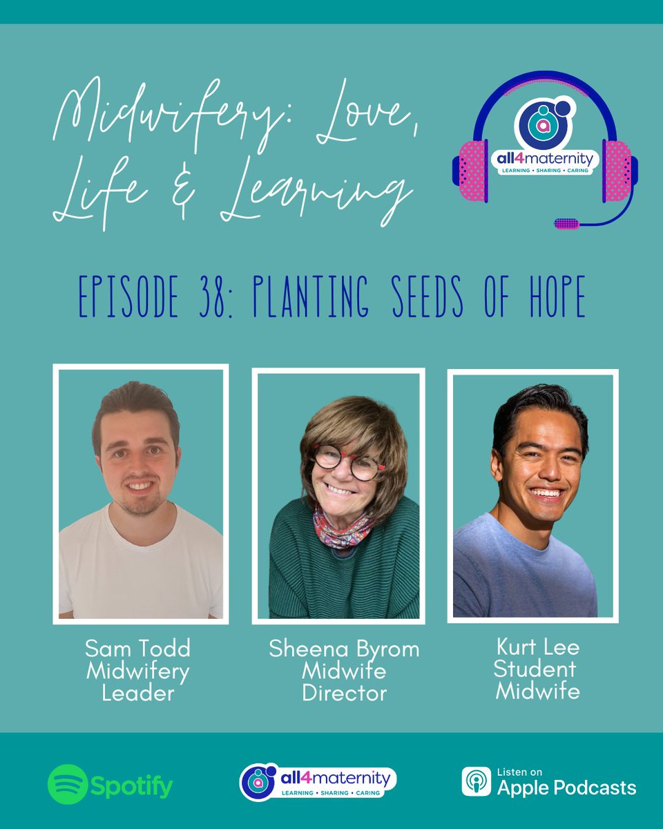 ✨ New Podcast Episode Alert! 🎧

🌿 Join midwifery leader  Sam Todd and student midwife Kurt Lee as they explore the realities of maternity care and midwifery practice, being a male midwife and engineering HOPE with midwife @Sheena_Byrom. It's fab!
spreaker.com/episode/episod…