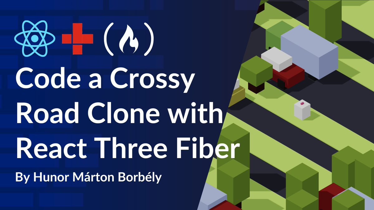 React Three Fiber is a powerful React renderer for the Three.js 3D graphics library.

And in this in-depth tutorial, @hunorborbely teaches you how to use it to build a Crossy Road game clone.

He compares it with using Three.js alone, &amp; then walks you through the process of