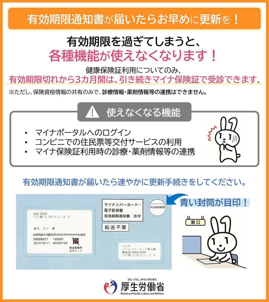 マイナンバーカードや電子証明書の有効期限通知書が届いた方へ】 更新