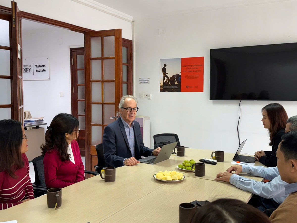 Inspiring talk! Prof. James Der Derian (<a href="/Sydney_Uni/">University of Sydney</a>), ASEAN FUTURE FORUM 2025 contributor, at <a href="/SydVietInst/">SydneyVietnamInstitute</a> office today. 
Explored security, quantum tech, &amp; more through his impressed documentary storytelling. 
Learn more: projectqsydney.com
#Security #QuantumTech #AFF2025