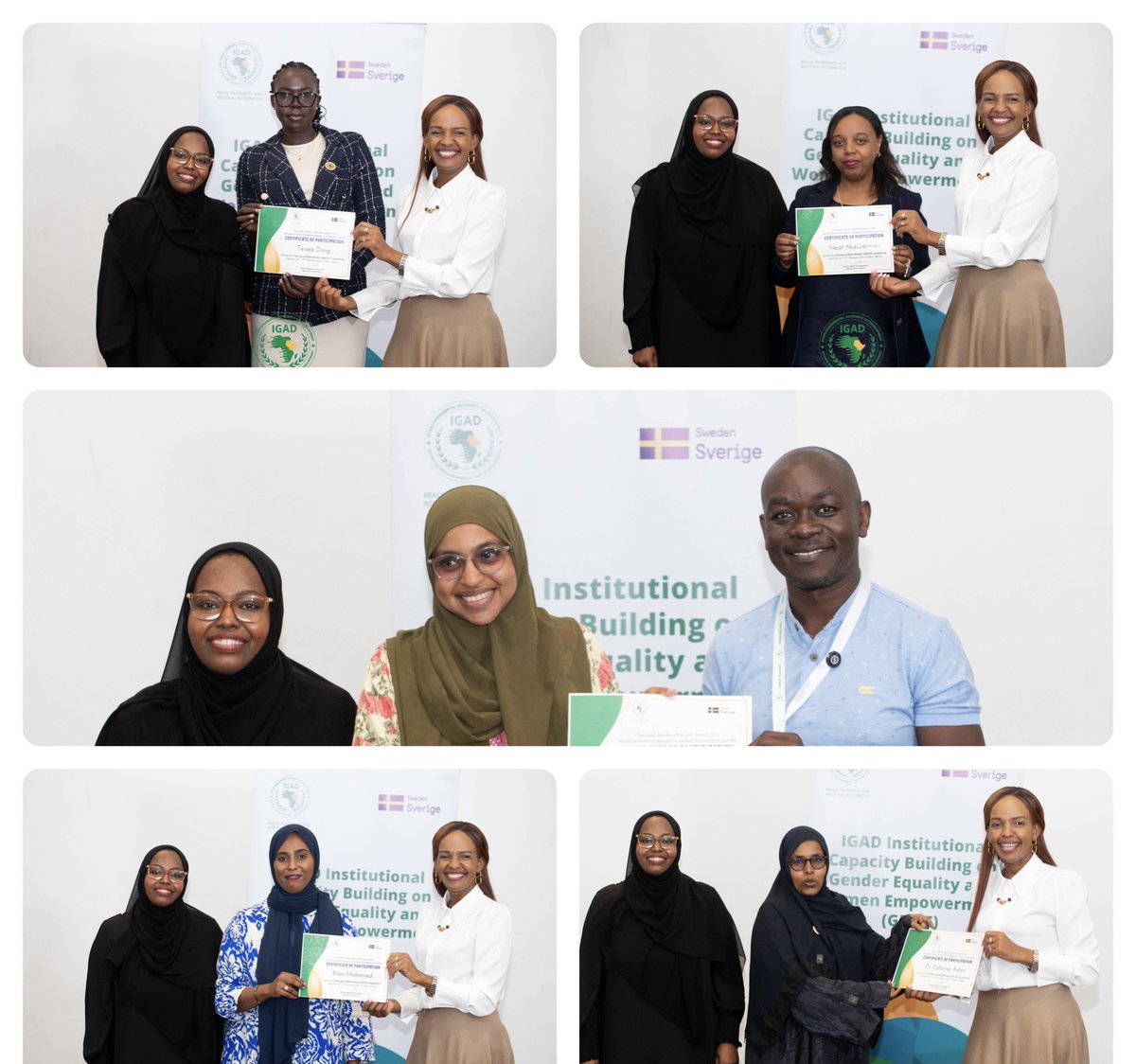 IGAD Gender (@igadgender) on Twitter photo Empowered women empower women! The <a href="/IGADsecretariat/">IGAD Secretariat</a> leadership training for female staff concluded with participants setting their vision boards and receiving their certificates. Over the next two months, they will engage in personalized coaching sessions to further develop their Empowered women empower women! The <a href="/IGADsecretariat/">IGAD Secretariat</a> leadership training for female staff concluded with participants setting their vision boards and receiving their certificates. Over the next two months, they will engage in personalized coaching sessions to further develop their
