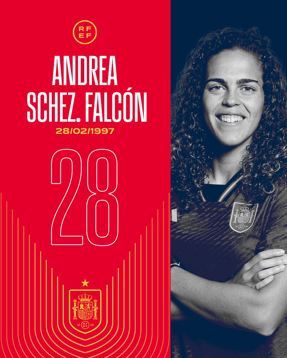 SEFutbolFem's tweet photo. 🎂 ¡Hoy es el cumpleaños de @andreafalcon10!

🔝 Internacional con la sub-17, sub-19, sub-20 y con la Absoluta. 

⚽️ La extremo española cumple 28 años 

¡𝗠𝘂𝗰𝗵𝗮𝘀 𝗳𝗲𝗹𝗶𝗰𝗶𝗱𝗮𝗱𝗲𝘀! https://t.co/VRE1pUuHYq