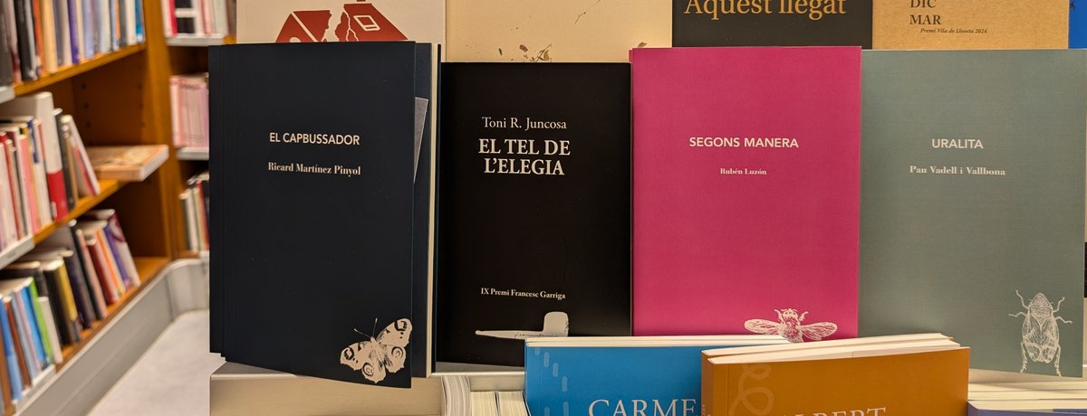LaBreu Edicions (@labreuedicions) on Twitter photo alineació poètica d'alabatres a <a href="/laietana/">laie</a>
EL CAPBUSSADOR de #RicardMPinyol
EL TEL DE L'ELEGIA de <a href="/toni_juncosa/">Toni R. Juncosa</a>
SEGONS MANERA de #RubénLuzón
URALITA de <a href="/PauVadell/">Pau Vadell</a>
moltes gràcies!
#poesia #llibreries alineació poètica d'alabatres a <a href="/laietana/">laie</a>
EL CAPBUSSADOR de #RicardMPinyol
EL TEL DE L'ELEGIA de <a href="/toni_juncosa/">Toni R. Juncosa</a>
SEGONS MANERA de #RubénLuzón
URALITA de <a href="/PauVadell/">Pau Vadell</a>
moltes gràcies!
#poesia #llibreries