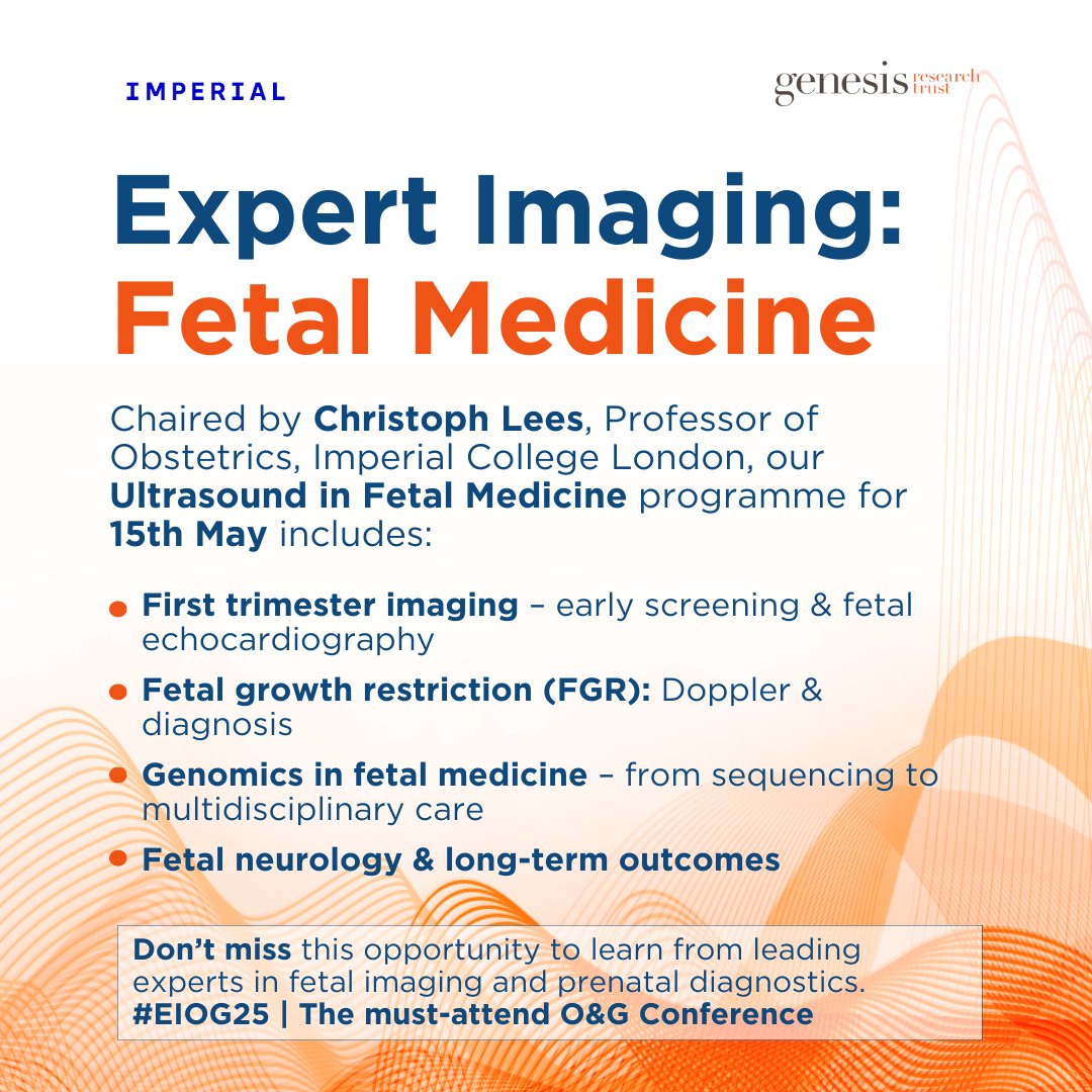 Expert Imaging in Obstetrics & Gynaecology (@expert_imaging) on Twitter photo Join experts on 15th May for the latest in fetal imaging & prenatal diagnostics. Enhance your expertise & stay ahead! 🔗 Register now: bit.ly/3ryXiIq #FetalMedicine #EIOG2025 #ObGyn #MaternalHealth
<a href="/Christoph_Lees/">Christoph Lees</a> Join experts on 15th May for the latest in fetal imaging & prenatal diagnostics. Enhance your expertise & stay ahead! 🔗 Register now: bit.ly/3ryXiIq #FetalMedicine #EIOG2025 #ObGyn #MaternalHealth
<a href="/Christoph_Lees/">Christoph Lees</a>