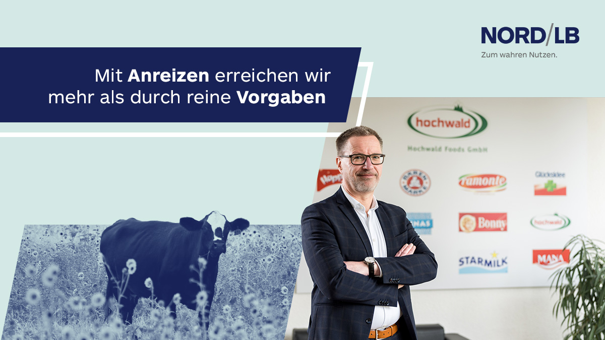 Wie Hochwald Foods Nachhaltigkeit durch ein Anreizmodell fördert, erklärt CEO Detlef Latka im Newsletter: nordlb.de/unsere-kunden-…