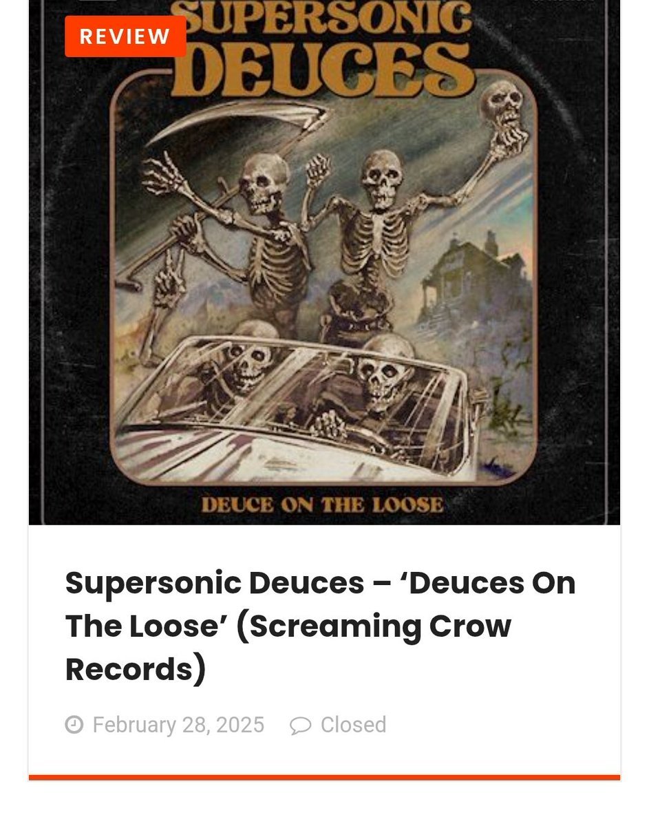 RPMNEWS1's tweet photo. https://t.co/RJlOvJvzy4 Action rock review incoming. @Supersonicdeuces out on @ScreamingCrowRx https://t.co/83bBFnS0Bl