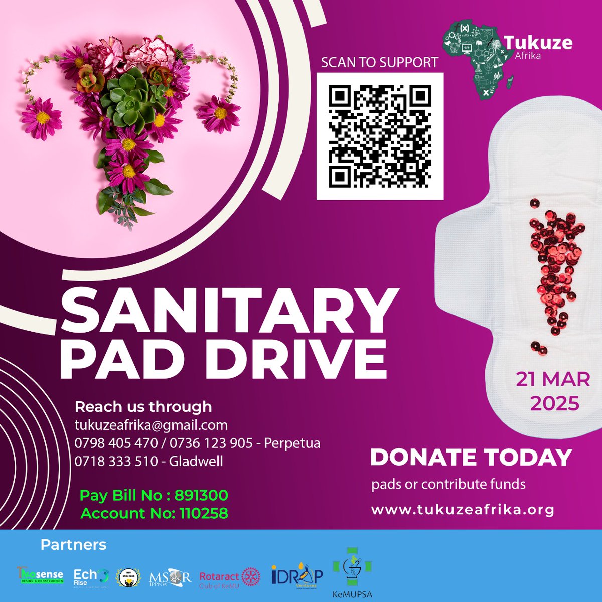 DigitalMajal's tweet photo. We are partnering with @TukuuzeF for their sanitary pad drive! By empowering youth with STEM education and essentials, we are creating a digital oasis of opportunity across Africa. #TukuzeAfrika #STEMForTheFuture #DigitalOasis https://t.co/pcec4XBnam https://t.co/iw3XfVIDV2