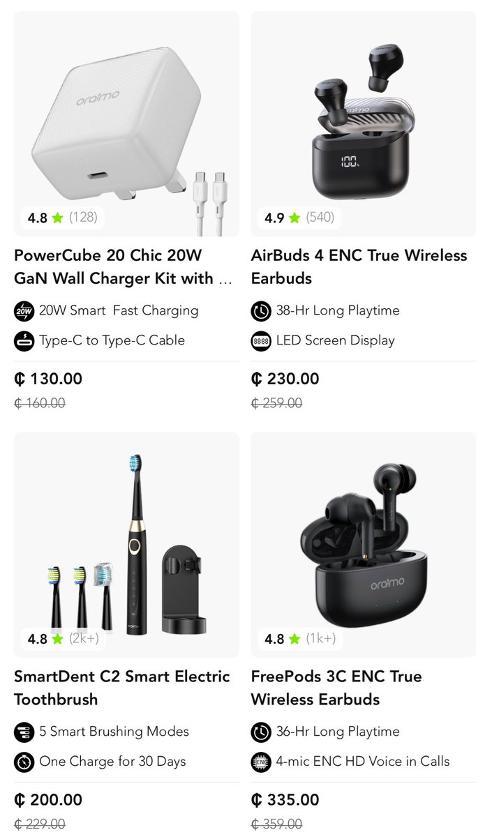 george_kingskid's tweet image. 💚ORAIMO, A BRAND YOU CAN TRUST💚

📍Orders above GH¢90 are delivered for free anywhere around the country.
📍Cash On Delivery payment option.

Use the link and coupon code below for a special discount👇🏾💯
Link: gh.oraimo.com/?affiliate_cod…
Coupon code: MCPAPUOXIE0U
#KeepExploring