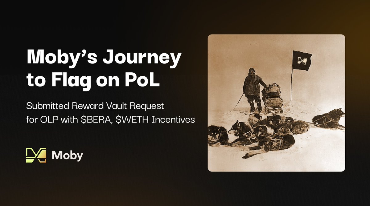 Moby_trade's tweet image. Submitted Reward Vault Request for OLP(Options LP) on Moby with incentive tokens $BERA, $WETH