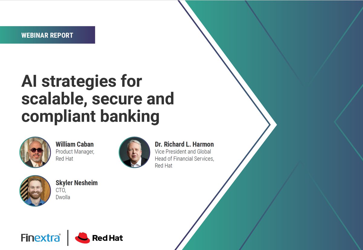 nafisalam's tweet image. #AI strategies for #scalable, #secure &amp;amp; #compliant #banking- @Finextra @RedHat

#Bigdata #artificialintelligence #generativeAI #Banks #FinTech #Finserv #cybersecurity #Dataprivacy #Regulation #Regtech

@Damien_CABADI @mikeflache @bamitav @DG_Collective

finextra.com/researcharticl…?