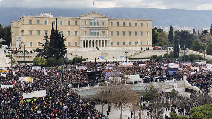 Enormous...

NOW 
Athens 

February 28 Greece General #strike 

#τεμπη_εγκλημα #τεμπη #απεργια #strike #huelga #greve #28_Φλεβαρη