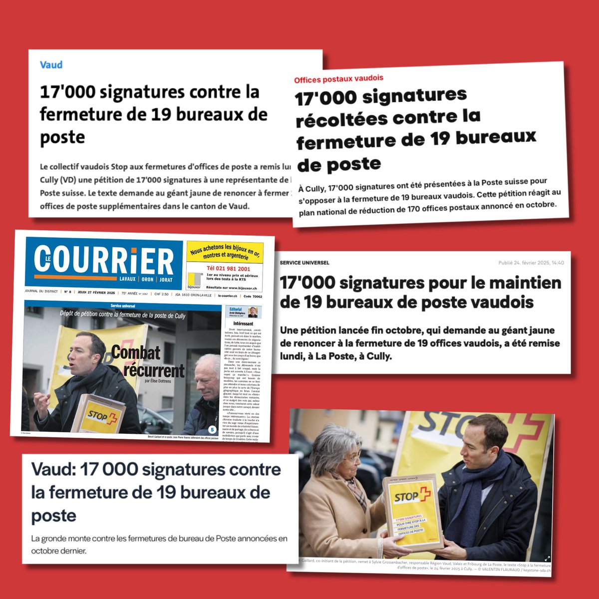 La Suisse a la meilleure poste du monde (classement de l’Union postale universelle). Le fait d’y avoir accès par un office près de chez soi est un facteur clé de cohésion sociale et nationale. Il faut stopper la coupe à la hache dans le réseau.