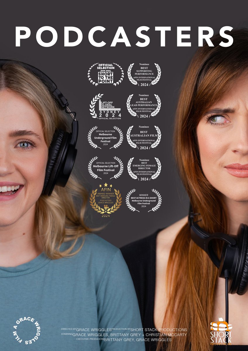 swiffdottv's tweet photo. Podcasters (CTC, Not Classified).
*This film may not be suitable for all audiences. 
Two highly-uneducated-yet-enthusiastic sisters set out to start a podcast, their big dreams take a turn when their first guest arrives.
Book: https://t.co/tyBIMBW3eZ
#womeninfilm #gracewiggles https://t.co/ZSi8guPGyc
