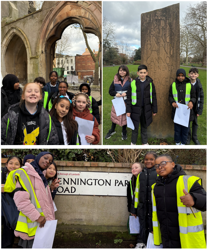 For year 4’s history topic on WW2, the children took a trip around their local area to see the impact the war had on our neighbourhood.