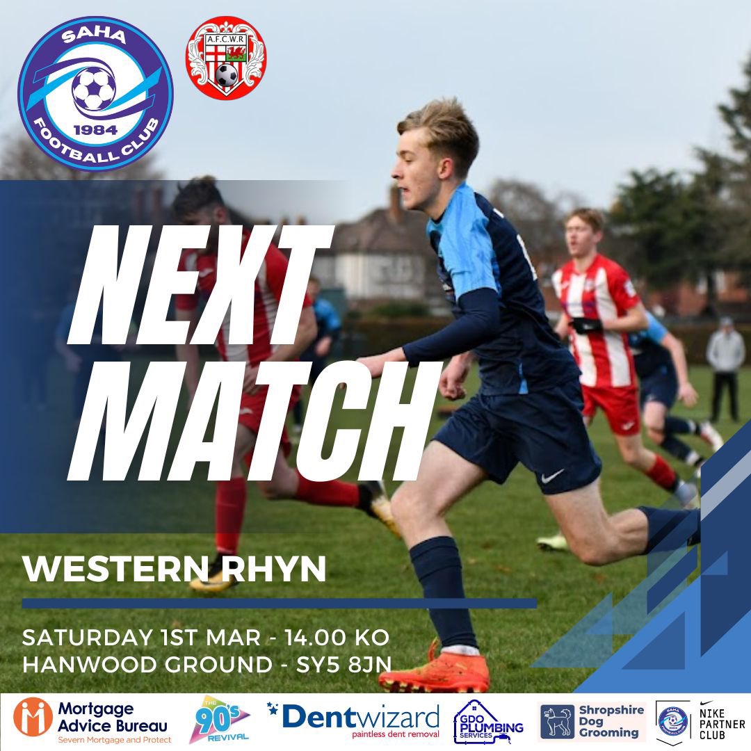 ⚽️ CALLING ALL FANS ⚽️

Lads are back at Home this Saturday against Western Rhyn 

🕰️ 2pm KO at Hanwood Ground 

🍱 Refreshments available 

Asking ALL SUPPORTERS to come down and cheer the lads on 

FREE ENTRY TO WATCH SOME LOCAL FOOTBALL