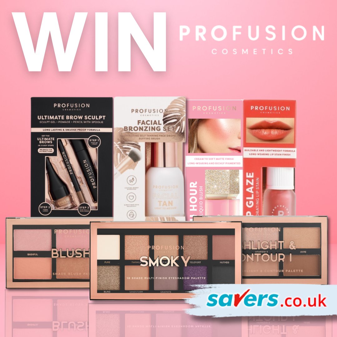 We're giving you the chance to #WIN this amazing bundle of Profusion Cosmetics!😍

To enter simply RT &amp; FOLLOW <a href="/SaversHB/">Savers</a> 

UK only. Ends 04/03/2025 T&amp;C’s apply - buff.ly/3uQIQxv

#competition #giveaway #makeupgiveaway #ukgiveaway