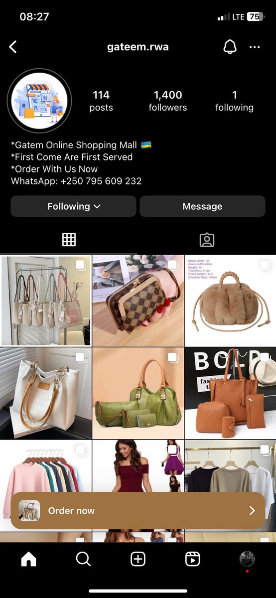 Inshuti13's tweet photo. Mwitondere ubucuruzi bukorerwa online hari ababukoresha m’ubujura. Hari abitwa gateem.rwa bakorera kuri Instagram, ukora order ariko ntibakugezeho ibyo watumije. Nasabye @MTNRwanda gufunga  code yabo ariko bafite izindi bakoresha biba. Twasabaga ubufasha @RIB_Rw @Murangira_BT https://t.co/vjteiBwW9x