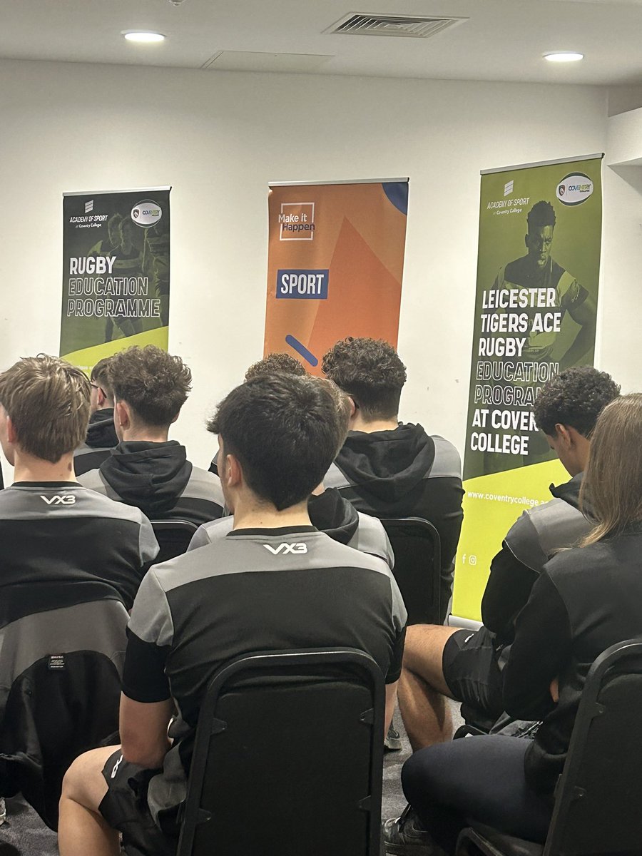 Kelly Sarah Ward (@kellysarahdavis) on Twitter photo Cross-sport input this morning for our <a href="/CovCollegeRugby/">Leicester Tigers ACE Programme at Cov College</a> learners, attending a Sports Psychology seminar delivered by Adam Batstone from <a href="/Coventry_City/">Coventry City</a> 🏉 ⚽️ 🧠 <a href="/coventrycollege/">Coventry College</a> <a href="/CoventrySport/">Coventry College Academy of Sport</a> <a href="/CoventryPublic/">Coventry College Sport & Uniformed Public Services</a> Cross-sport input this morning for our <a href="/CovCollegeRugby/">Leicester Tigers ACE Programme at Cov College</a> learners, attending a Sports Psychology seminar delivered by Adam Batstone from <a href="/Coventry_City/">Coventry City</a> 🏉 ⚽️ 🧠 <a href="/coventrycollege/">Coventry College</a> <a href="/CoventrySport/">Coventry College Academy of Sport</a> <a href="/CoventryPublic/">Coventry College Sport & Uniformed Public Services</a>