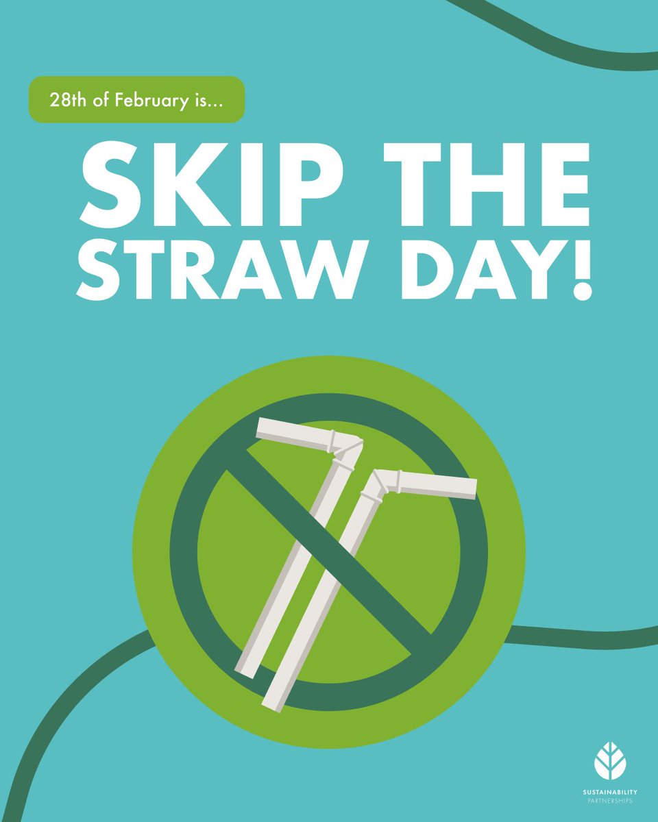 Happy Skip The Straw Day! 🥤 🚫 

Avoid the use of single-use straws, not only today but everyday! And to find out more about single use plastics in the NHS, you can revisit our webinar, NHS Plastics: Reduce, Reuse, Recycle: sustainabilitypartnerships.uk/upcoming-event…

 #NHS #SkipTheStraw