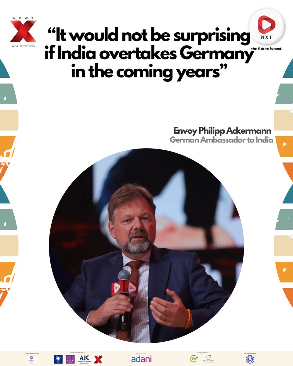 NXT (@nxt_conclave) on Twitter photo "Not Surprised": Envoy Philipp Ackermann on India Overtaking Germany in the Coming Years.
#NxtConclave #TheFutureIsNxt #NxtConclave2025 #SeetheworldthroughNXT #NewsXworld #Nxtworld
<a href="/AmbAckermann/">Dr Philipp Ackermann</a> <a href="/Kartiksharmamp/">Kartik Sharma</a>
LIVE
youtube.com/watch?v=HPPHZC… "Not Surprised": Envoy Philipp Ackermann on India Overtaking Germany in the Coming Years.
#NxtConclave #TheFutureIsNxt #NxtConclave2025 #SeetheworldthroughNXT #NewsXworld #Nxtworld
<a href="/AmbAckermann/">Dr Philipp Ackermann</a> <a href="/Kartiksharmamp/">Kartik Sharma</a>
LIVE
youtube.com/watch?v=HPPHZC…