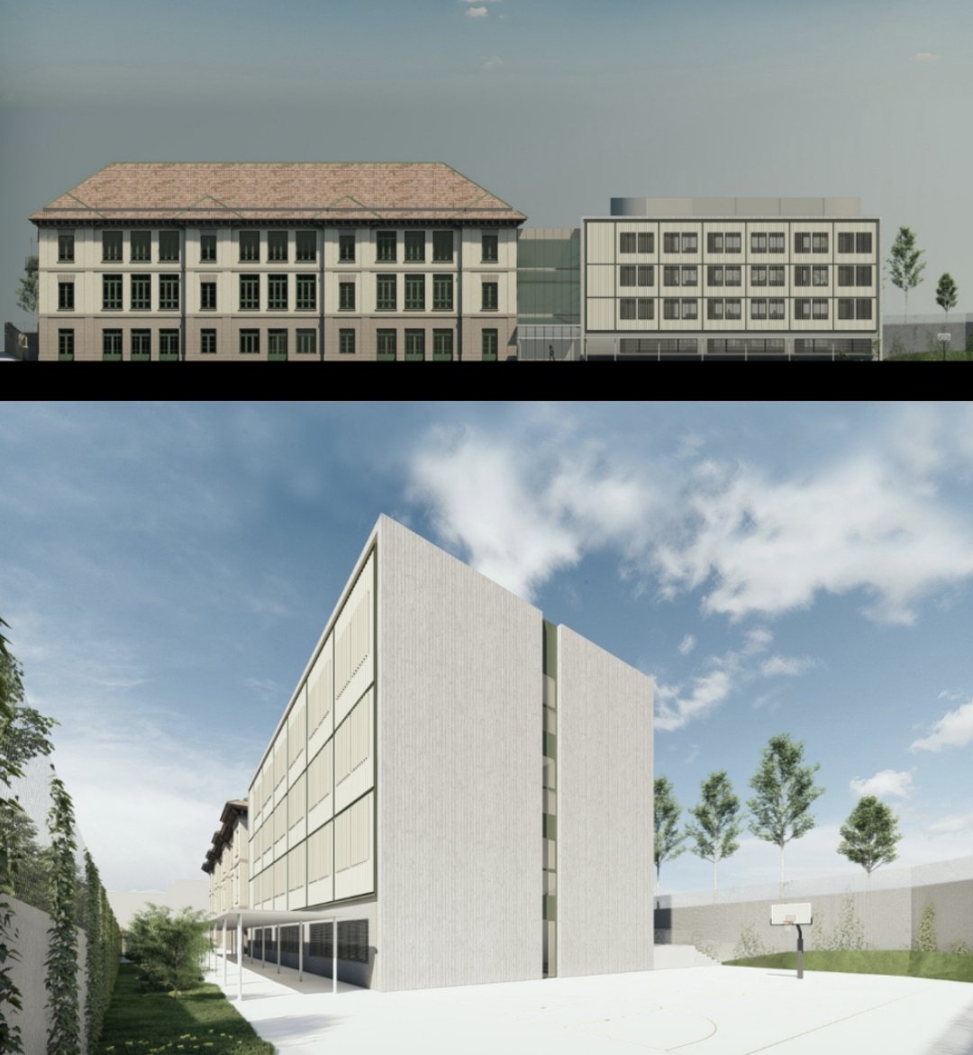 🔴 Així serà el nou institut La Riera. 

📌 L'equipament es construirà a l'antiga escola Lola Anglada del barri de Canyadó de #Badalona. 

👷 El projecte va a càrrec del despatx d’arquitectes Llongueras Clotet.