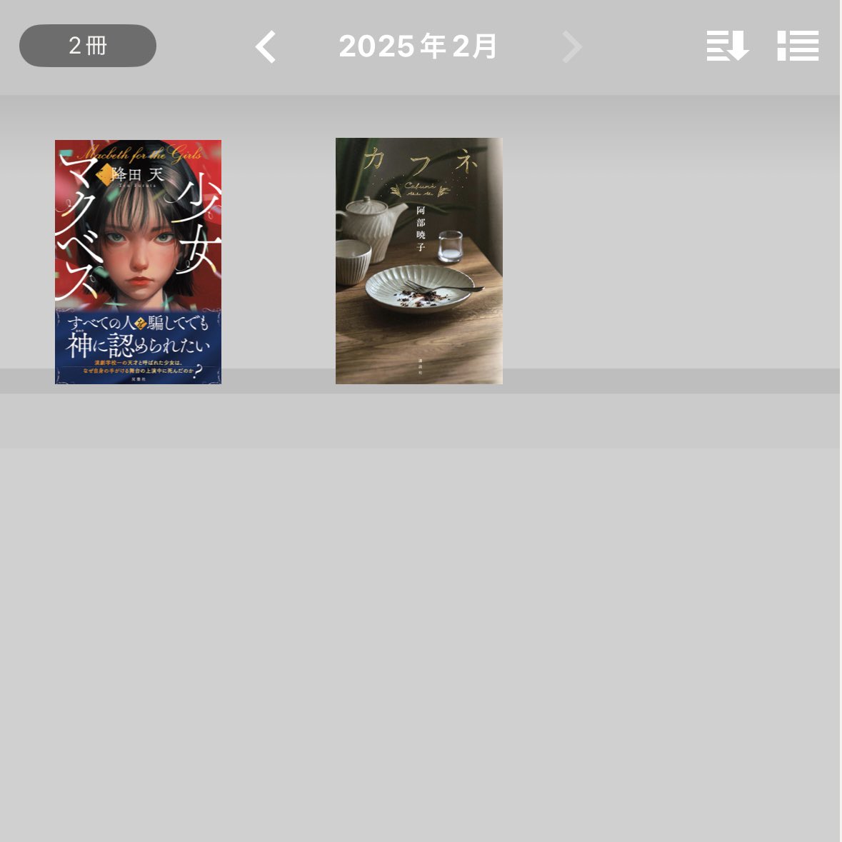#2月の読了本
みなさんに比べるとお恥ずかしながら今月は2冊でした(^^;;
それでも『カフネ』は読了本のなかでもとても印象に残る作品で記憶を消してもう一度読みたいなと思わせてくれた一冊でした
来月はこれより多く読みたいなと思いながら積読本を眺めています
#読書好きと繋がりたい 
#読書記録