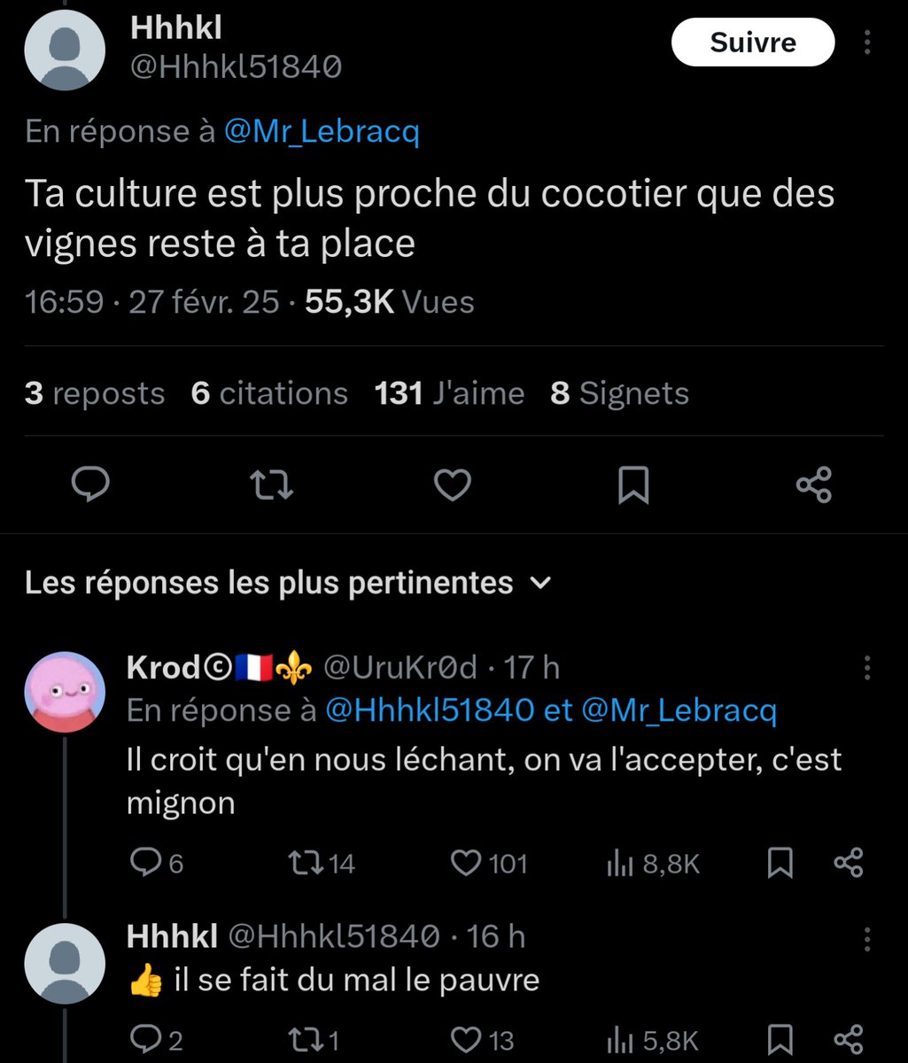 L'extrême-droite quand une personne non blanche est aussi d'extrême-droite.