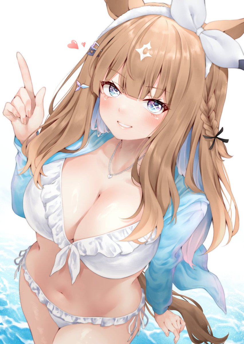 Red_hayao's tweet image. #ウマ娘
水着アーモンドアイ
白が似合うと思います…！