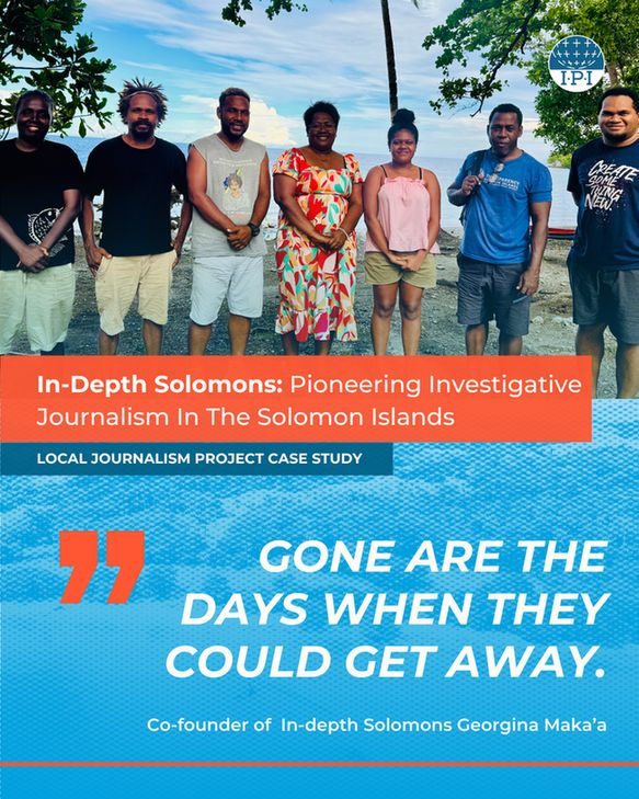 NEW 🌏 Meet In-depth Solomons <a href="/idsol23/">In-depth Solomons</a> - a pioneer media organization for investigative journalism In the Solomon Islands: buff.ly/4h36skq 

IPI #MediaInnovation team interviewed the co-founder Georgina Maka’a for this deep dive.