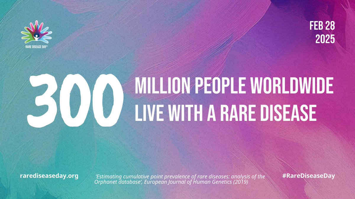 Did you know that 1 in 17 people will be affected by a rare condition at some point in their lives?​

On #RareDiseaseDay 2025, we are raising awareness of the more than 7,000 rare conditions affecting people every day.